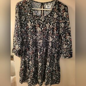 Old Navy Floral Bunny Rabbit Print Dress, Size SP